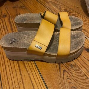 Reef Yellow Platform Sandals